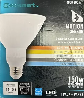 150-Watt Equivalent PAR38 Dimmable CEC Flood LED Light Bulb W/ Selectable Color • $12.95