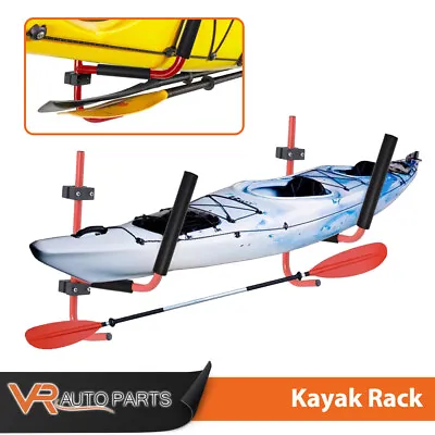 $35.60 • Buy 4 Pack Kayak Rack Wall Mount Ladder Surfboard Canoe Storage Folding Hanger