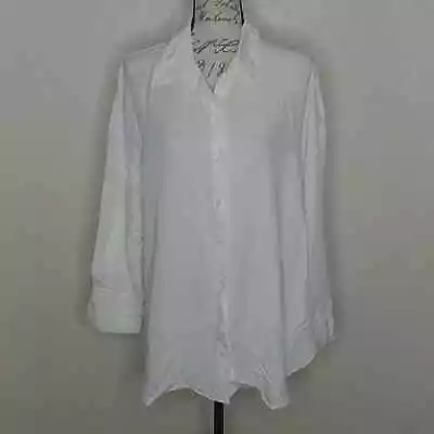 Zara Button Front Shirt White Size XL • $13.81