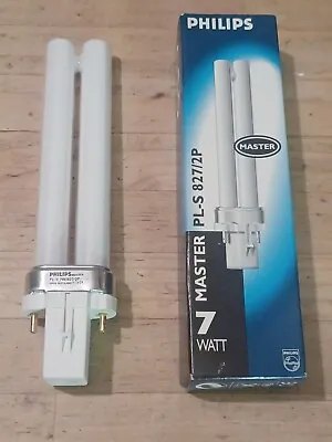 Philips Master PL-S 827/2P 7 Watt G23 Light Tube/bulb X 2 Items • £3.99