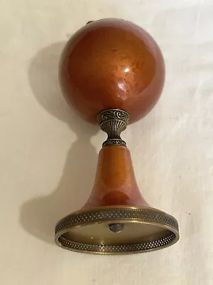 Vintage Evans Orange Enamel Orb Table Lighter Rare Sparks • $125