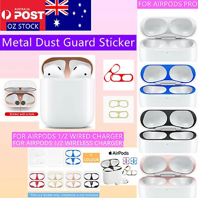 $5.95 • Buy For Airpods 1/2/3 For Airpods Pro/Pro 2 Dust Protector Metal Dust-Proof Sticker
