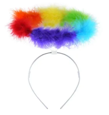 Pride Rainbow Angel Halo Headband - Costume Accessory Fancy Dress Up Multi Gay • £2.99