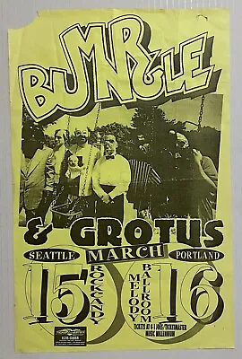 MR BUNGLE & GROTUS Seattle WA & Portland OR 1992 CONCERT POSTER Mike PATTON VG- • $150
