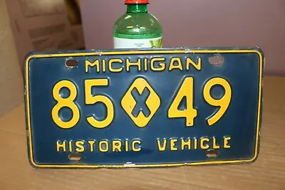 Vintage MICHIGAN HISTORIC VEHICLE License Plate Chevrolet Ford Mopar Hot Rat Rod • $19.95