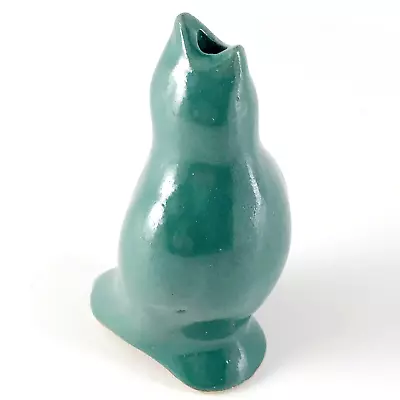 Studio Pottery Pie Bird Vent Funnel Dark Green Blue Ceramic Handmade Vintage • $16.99