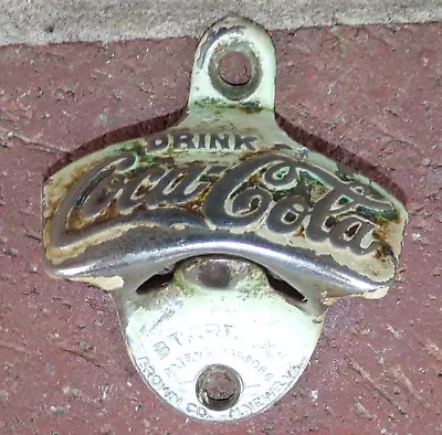 Vintage DRINK COCA-COLA Wall Bottle Opener STARR X Brown Co. N. News VA. USA • $36