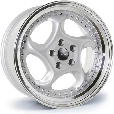 Alloy Wheels 18  Dare F6 Silver Polished Lip For VW Golf R32 [Mk5] 05-10 • $993.44