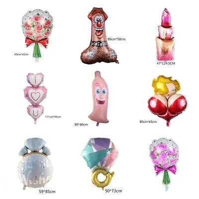 $3.53 • Buy Lipstick Valentines Day Foil Balloon Diamond Ring Rose Bouquet I Love You