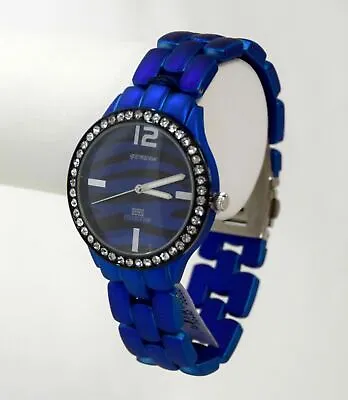 NEW Mark Naimer MN3048-BLU Women's Geneva Fashion Pearl Finish Blue Watch • $20.85