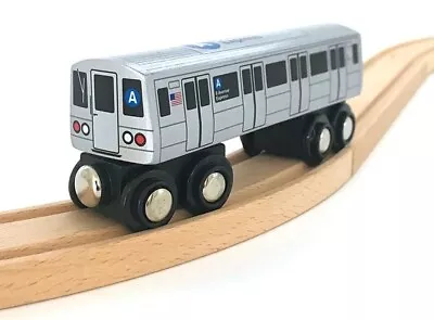 Munipals MP01-110A Wooden Subway Train New York City MTA NYC-A 8th Ave Express • $24.95