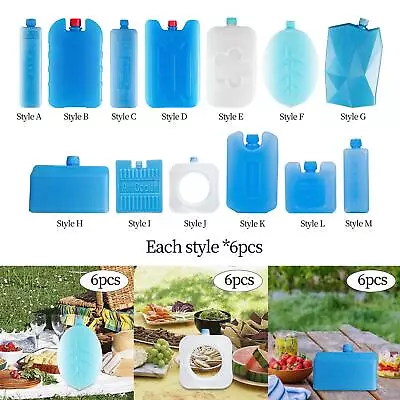 6 Pieces Ice Cooler Blocks For Food Drink Cooling Ice Brick Pack For Picnic • £6.96