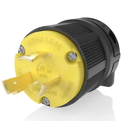 NEMA L5-30P 30A 125V Locking Male Receptacle Replacement Plug RV 3Prong 30amp • $15.97