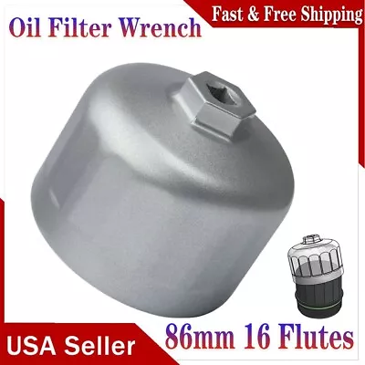 For Volvo BMW Cartridge Style Oil Filter Socket Oil Filter Wrench 86mm 16 Flutes • $16.28