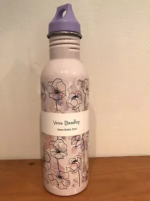 Vera Bradley Water Bottle 25 Ounce  Stainless Steel Anemone Watercolor  • $12