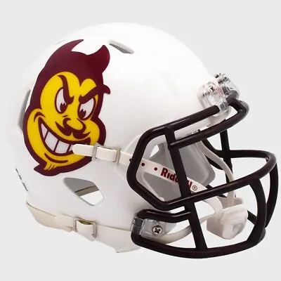 Arizona State Sun Devils White Sparky Revolution SPEED Mini Football Helmet • $29.49