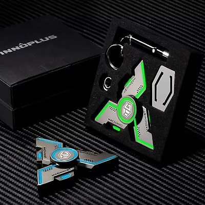 2Pcs Luminous Light Hand Fidget Spinners Blue Green Metal Release Dark Toy Box • $106.33