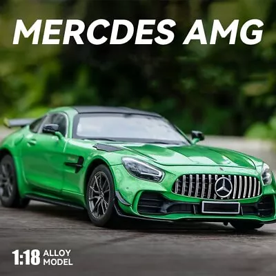 1:18 Diecast Alloy Mercedes Benz GTR Green Demon Car Model Sounds Lights Toy • $59.99