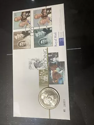 1997 Queen Elizabeth 50th Wedding Anniversary Stamps + £5 Coin • £9