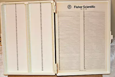 Fisherbrand Microscope Slide Boxes (USED) White Case Holds 100 Slides Each • $5