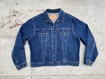 1990s Vtg LEVIS LVC VALENCIA STREET 557xx BIG E TYPE 3 DENIM JACKET 48 #555 USA • $268