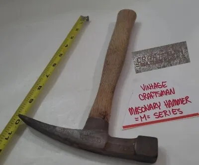 Craftsman Masonry Hammer Stone Mason Brick Rock M Series Vintage Old Hand Tool • $22.40