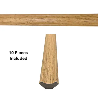 Natural Medium Oak Scotia Beading Flooring Edging Strips 10 Pieces 2.4m Length • £44.99