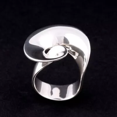 Georg Jensen Sterling Möbius Ring # 443. Silver. Vivianna Torun. 3558400. NEW! • $369