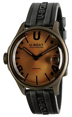 U-Boat Darkmoon Bronze PVD Bronze Dial Black Rubber Strap Quartz Mens Watch 9546 • $779