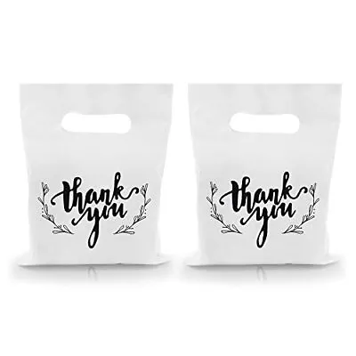 100 PCS Small Thank You Merchandise Bags Plastic Goodie Bags Party Favor • $10.89