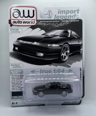 New 2024 Auto World Import Legends New Casting 1990 Mitsubishi Eclipse GSX Black • $27