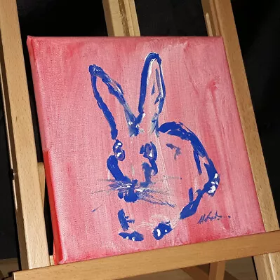 Bunny Love *  Original Acrylic Painting On Stretched Canvas • $33.25