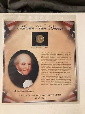 United States Presidents 1$ Coin Postal Commemorative Society MARTIN VAN BUREN • $11.95