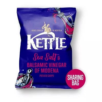 1 X KETTLE Chips Sea Salt & Balsamic Vinegar Sharing Crisps Snacks 130g • $9.34