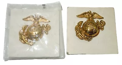 Original Vietnam War 1967 Dated Lot Of USMC Brass Visor Cap Hat Badges • $29.99