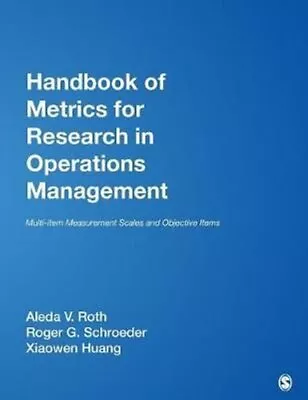 Handbook Of Metrics For Research In Operations Management Multi... 9781412954518 • £155