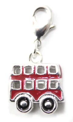 London Bus Charm Red Bus Charm Red Bus Jewellery Necklace Charm Clip On Charm • £4.99
