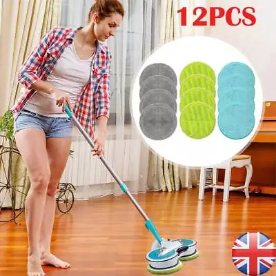 Electric Rechargeable Cordless Floor Cleaner Scrubber Polisher Mop Pads 12x • £13.85