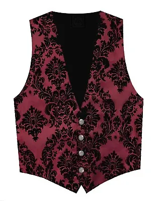 Victorian Vagabond Steampunk Gothic Western Brocade Men's Vest • $46