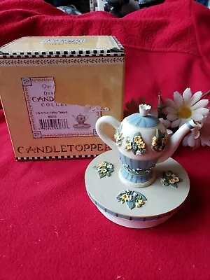 Debbie Mumm Our America Lily Of The Valley Teapot” Candle Topper NIB • £22.80