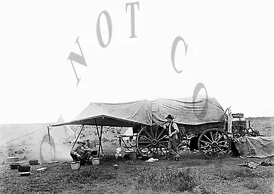 Antique Reproduction 8x10 Photo Print Cowboy Cook Chuck Wagon # 23 • $11.99