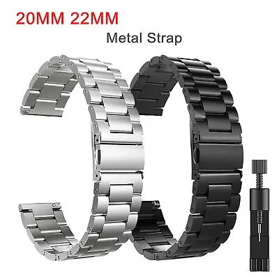 20~22mm Watch Band Metal Stainless Steel Strap For Samsung Galaxy Watch 5 Pro 4 • $12.09