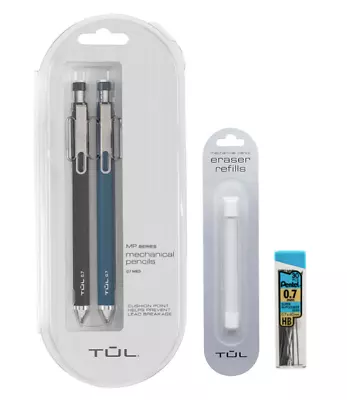 TUL Mechanical Pencils 0.7mm TUL Erasers And Pentel Lead Refills Bundle • $11.99