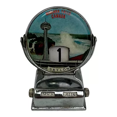 Vintage Niagara Falls Canada Desk Perpetual Flip Calendar Skyline Retro Rotating • $30