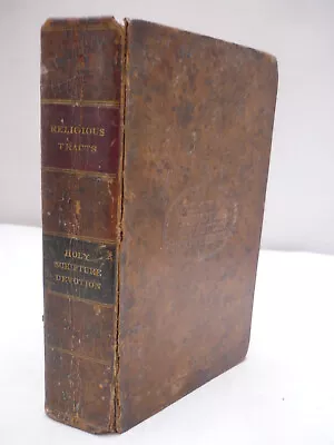 1827 - Religious Tracts - Holy Scripture Devotion - Leather HB • £49.95