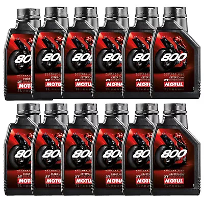 Motul 800 2T Factory Line Road Racing Synthetic 2-Stroke 12L Motor Oil 12 X 1L • $209.96