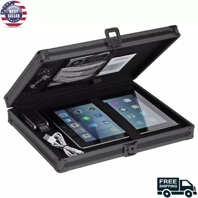 Locking Storage Clipboard Aluminum Case Holder Paper With Metal Self-Locking • $43.07