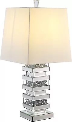 Acme Furniture Noralie Table Lamp Mirrored & Faux Diamonds • $159.28