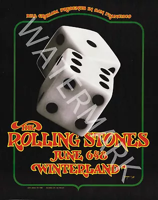 The Rolling Stones - Winterland - 1972 Vintage Music Poster • $29.95