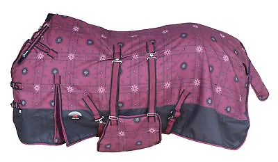 1200D Turnout Waterproof Rain Horse SHEET Light Winter Blanket  396B • $84.99